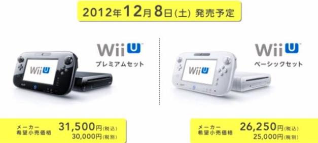 Wii U fecha de lanzamiento y precio en Japon