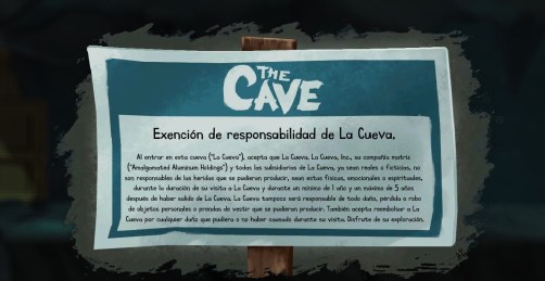 The Cave - Exención de responsabilidad
