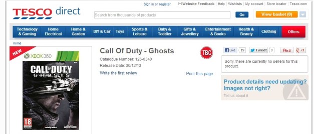 Call of Duty Ghosts - TESCO