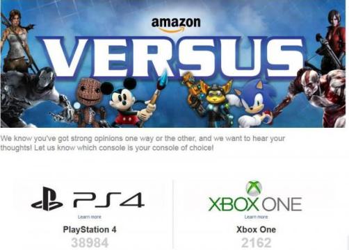Encuesta PS4 vs Xbox One - Amazon