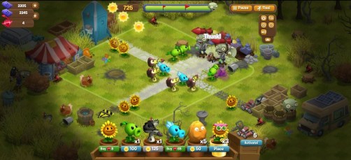 Plants vs Zombies Adventures - Gameplay basico