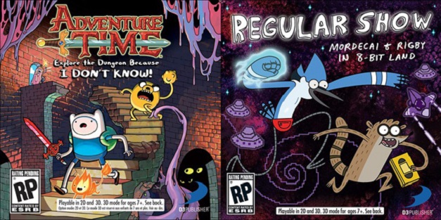 Adventure Time Explore the Dungeon Because I DON'T KNOW! y Regular Show Mordecai and Rigby In 8-Bit Land
