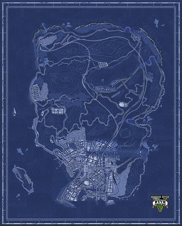 GTA V - Mapa (Fan made)
