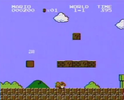 Super Mario Bros - Muerte primer Goomba