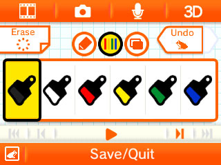 Flipnote Studio 3D - Herramientas