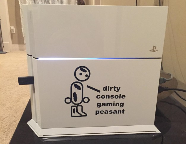 PS4 Skin - Dirty console gaming peasant