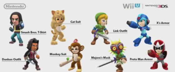 Super Smash Bros for Wii U & 3DS - Trajes extras