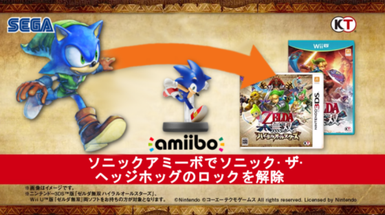 Hyrule Warriors 3DS - Sonic amiibo