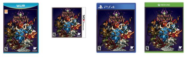 Shovel Knight - Box art (Wii U, 3DS, PS4, Xbox One)