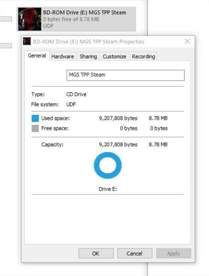 Metal Gear Solid V The Phantom Pain (PC) - Instalador de Steam en disco