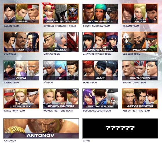 KOF XIV - Personajes