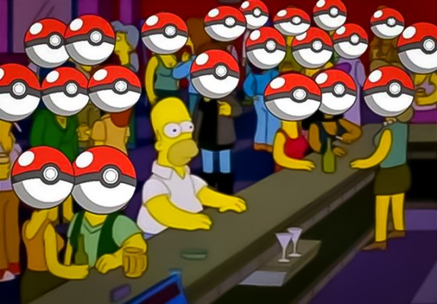 Homero Simpson Bar - Todos juegan Pokémon Go